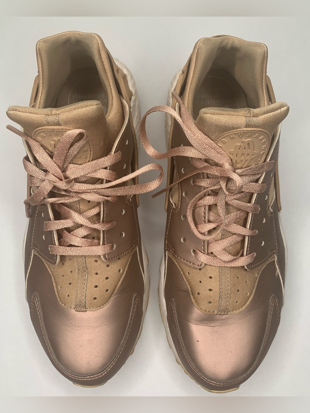 Nike Women’s Metallic Rose Gold Huarache Sneakers
